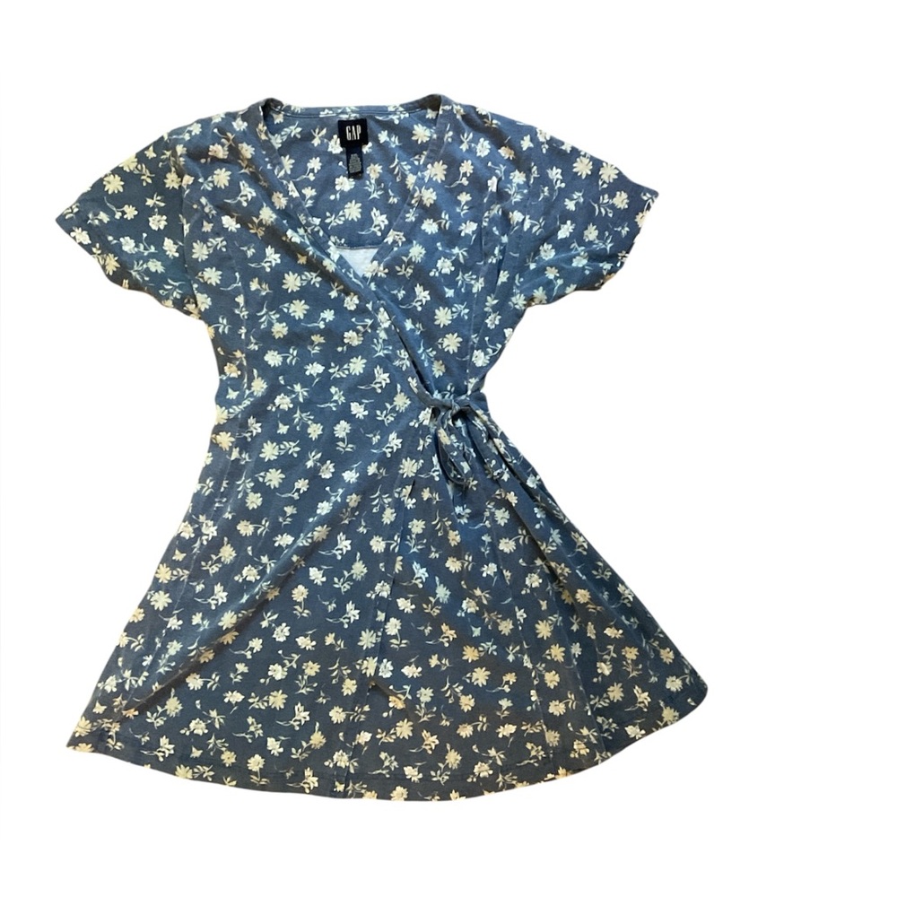 Vintage GAP KIDS 1994 Floral Print V-Neck wrap front dress XXL